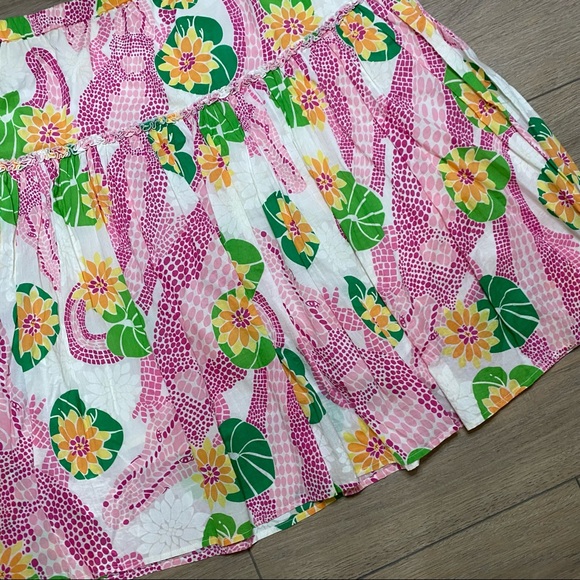 LILLY PULITZER alligator tiered circle skirt M - Picture 6 of 10